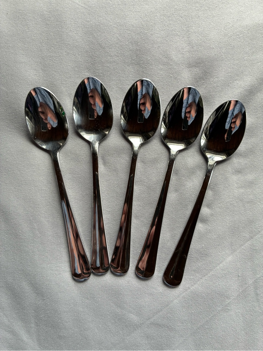 Reed & Barton Crest 5 Teaspoons Stainless Flatware Replacement Lot